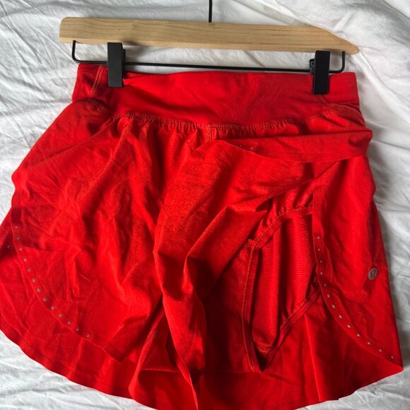 Lululemon Fast and Free Running Shorts Red Size 4 Athletic - Picture 3 of 5
